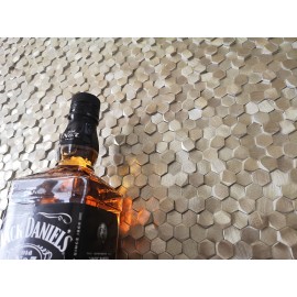 Мозаика Aluminium 3D Hexagon Gold 8x14x6 29.7x30.6