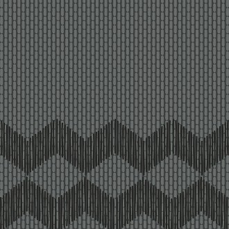 Mutina TAPE ZIGZAG HALF BLACK 20,5X20,5