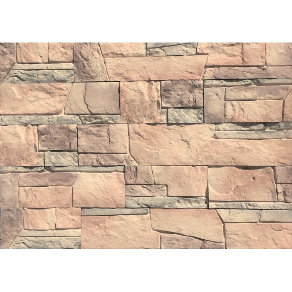 Декоративный камень  Искусственный камень 1-20-52 Безенгийская стена 9х16.7 9х26.5 9х44 (комплект из трех размеров)