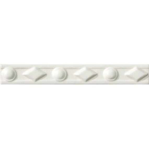 Керамическая плитка Бордюр DAM1 Amarcord DIAMANTATO BIANCO Matt 3x20