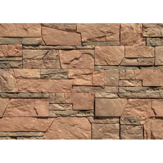 Декоративный камень  Искусственный камень 1-27-52 Безенгийская стена 9х16.7 9х26.5 9х44 (комплект из трех размеров)