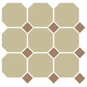 4403 OCT04-1Ch Yellow OCTAGON 03/Caramel Dots 04 (лист 30х30 9 штук+вставки)