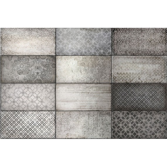 Плитка 512084 DECORATED QUAY GREY 10X20