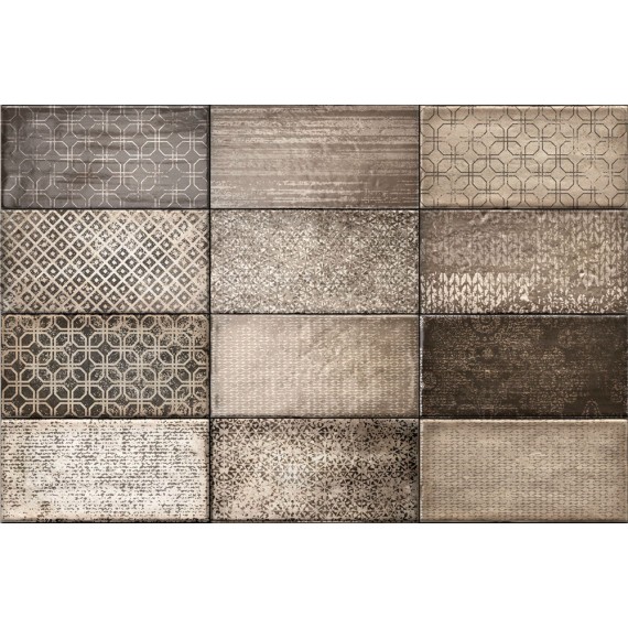 Плитка 512083 DECORATED QUAY BROWN 10X20