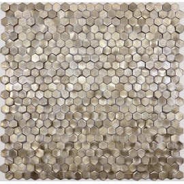 Мозаика Aluminium 3D Hexagon Gold 8x14x6 29.7x30.6
