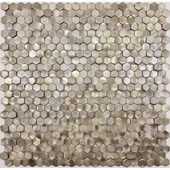 Мозаика L244008731 Gravity Aluminium 3D Hexagon Gold 30.7x30.1x0.6