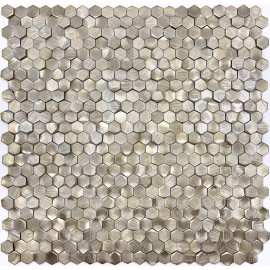 Мозаика Aluminium 3D Hexagon Gold 8x14x6