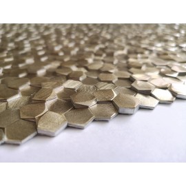 Мозаика Aluminium 3D Hexagon Gold 8x14x6 29.7x30.6