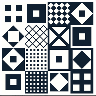 TWENTY Blues nat Mix 20x20