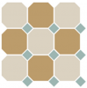 4416+03 OCT13-B White 16 Yellow 03 OCTAGON/Turquoise 13 Dots (лист 30х30 9 штук+вставки)