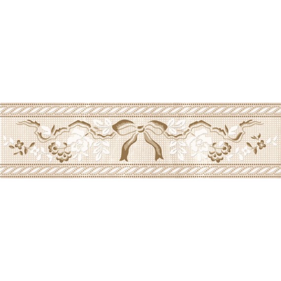 Керамическая плитка Бордюр 767 Плитка DIANA бантик 8х29.5