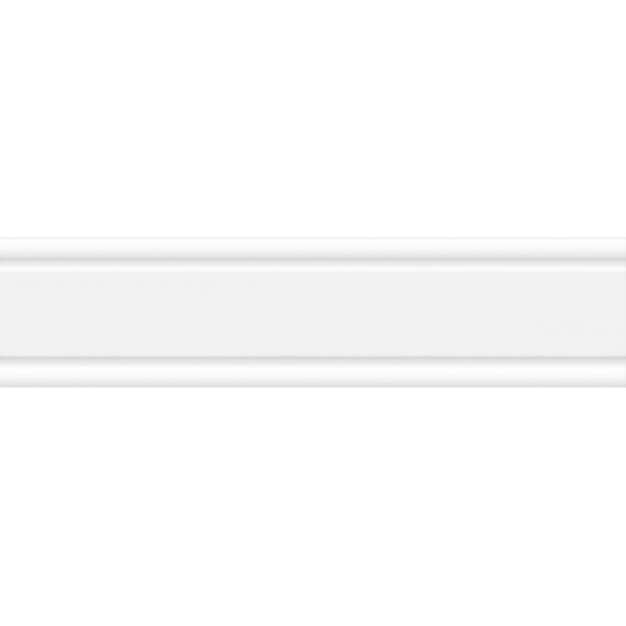Керамическая плитка Бордюр Ceramic white 01 6x25
