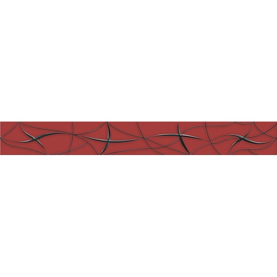 Керамическая плитка Бордюр VELA CARMIN STELLA 6,2x50,5