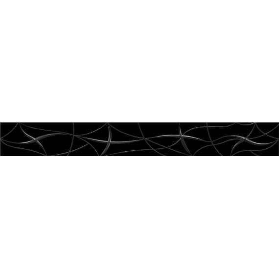 Керамическая плитка Бордюр VELA NERO STELLA 6,2x50,5