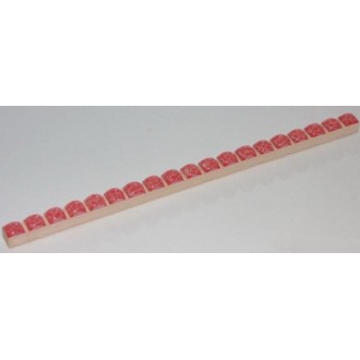 Бусинка бордюр красный 1.3х25