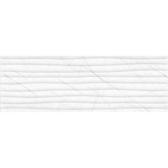 Керамическая плитка Верди белый 1 рельефный 25x75