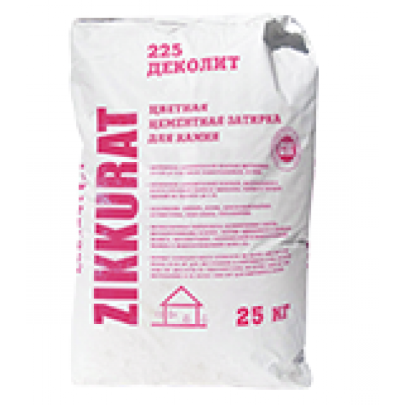 Клей-затирка Деколит цветная цементная затирка Темно- серый 25кг