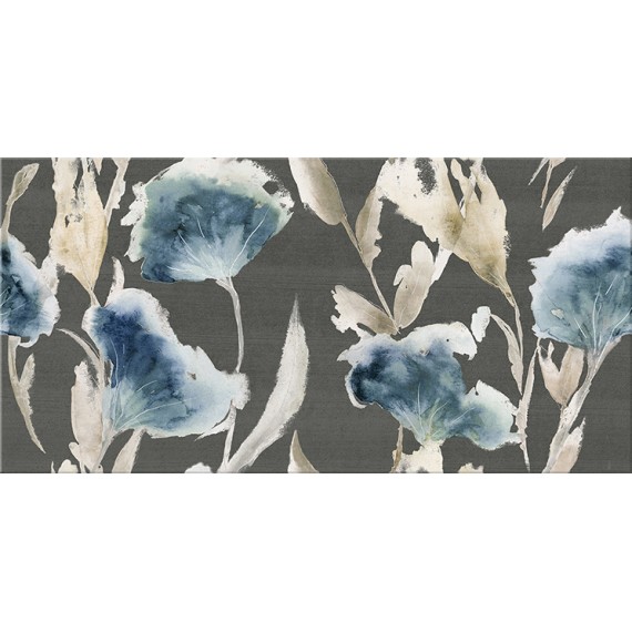 Керамическая плитка Декор Aura Grafite Floris 31,5x63