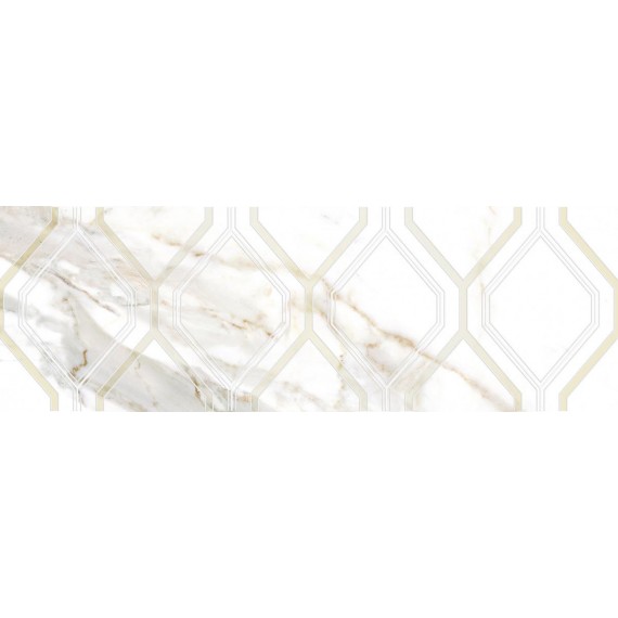 Керамическая плитка Декор Beryl белый 25х75