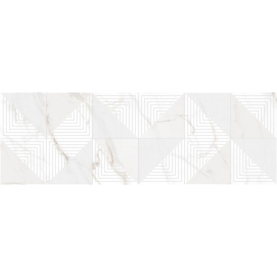 Керамическая плитка Декор Century белый 25х75