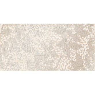 Дубай декор 2 Листья бежевый 25x50