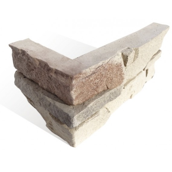 Декоративный камень  Искусственный камень 1-00-04 Алибек Угловой элемент 19х9х11