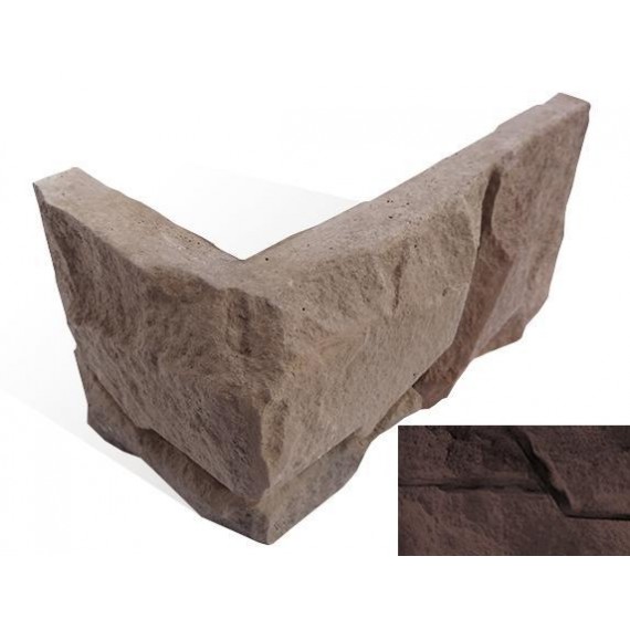 Декоративный камень  Искусственный камень 1-28-01 Чегет Угловой элемент 16x7.5x9