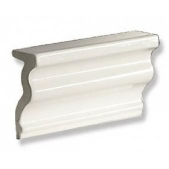 Керамическая плитка Керамогранит Бордюр верхний DIAMANTE BIANCO 8*15