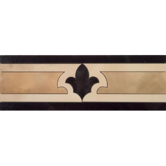 Керамическая плитка Керамогранит Бордюр CENEFA DAMORE 1 DARK 12,8x38,8 14318-01-1238-286Ce1