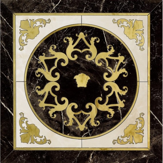 Керамогранит 0262781 Cassettone Nero/Bianco 78x78