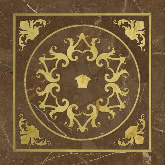 Керамогранит 0262783 Cassettone Marrone 78x78