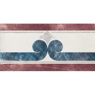 Керамогранит 1036821 Via Emilia Fascia BIANCO-BORDEAUX 10x20