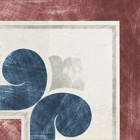 Керамогранит 1036841 Via Emilia Angolo Fascia BIANCO-BORDEAUX 10x10