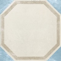 Керамогранит 1036842 Via Emilia Inserto Esagono CREMA-AZZURRO 10x10