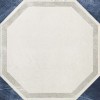 Керамогранит 1036843 Via Emilia Inserto Esagono BIANCO-BLU 10x10