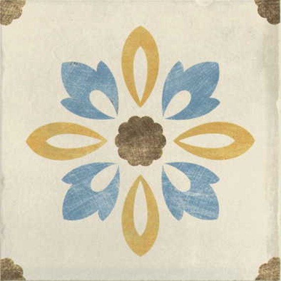 Керамогранит 1036851 Rivalta Inserto Fiore CREMA 10x10