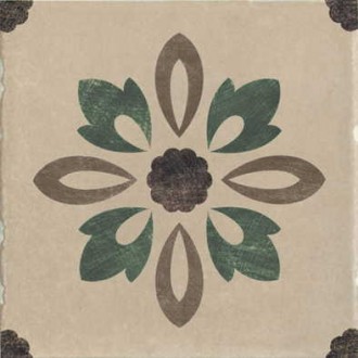 Керамогранит 1036853 Rivalta Inserto Fiore TORTORA 10x10
