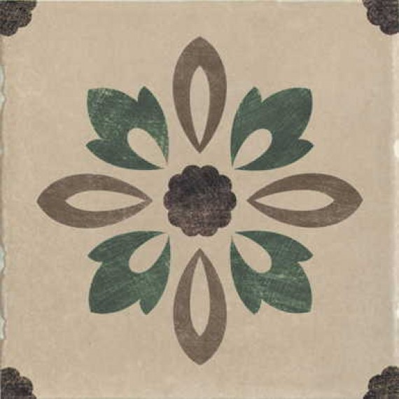 Керамогранит 1036853 Rivalta Inserto Fiore TORTORA 10x10