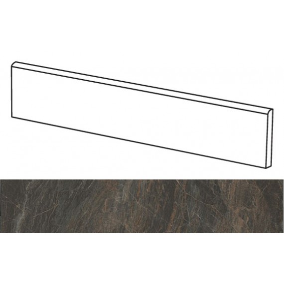 Керамогранит 1043107 Anthology Battiscopa Brown Rett 8x60