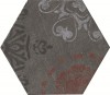 Керамогранит 1047684 DOCKLANDS INSERTO DOCKS BLACK HEXAGONE 24x27,7
