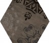Керамогранит 1047685 DOCKLANDS INSERTO DOCKS BROWN HEXAGONE 24x27,7