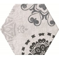 Керамогранит 1047686 DOCKLANDS INSERTO DOCKS WHITE HEXAGONE 24x27,7