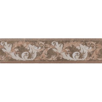 Керамогранит 240237 MARBLE FASCIA BAROCCA MARRONE LEV 14,4x58,5