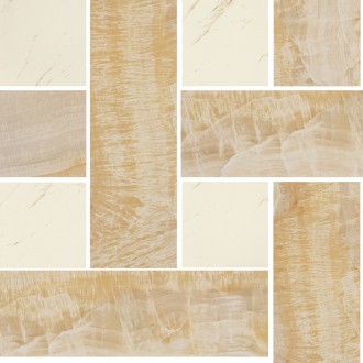 Керамогранит 240454 MARBLE MOSAICS CHESTERFIELD ORO/BIANCO 29,1x29,1