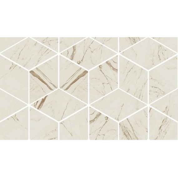 Керамогранит 240831 MOSAICS T3-3D BIANCO 17x29,1