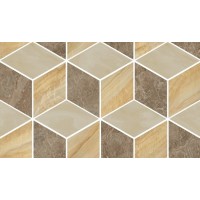 Керамогранит 240841 MOSAICS T3-3D MARRONE-ORO-BEIGE 17x29,1