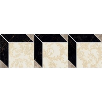 Керамогранит 240861 MOSAICS CUBE NERO-BIANCO-GRIGIO 19,5x58,5