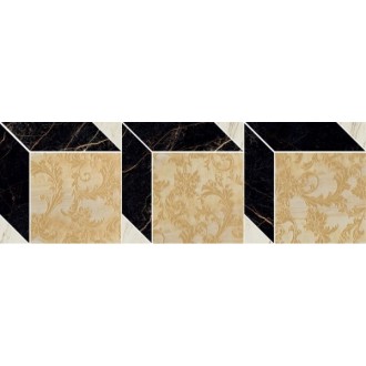 Керамогранит 240862 MOSAICS CUBE NERO-BIANCO-ORO 19,5x58,5