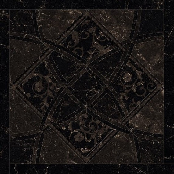 Керамогранит 262532 Fondo Intarsio Nero Amasanta 78x78