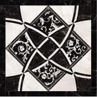 262534 Intarsio Bianco/Nero 78x78